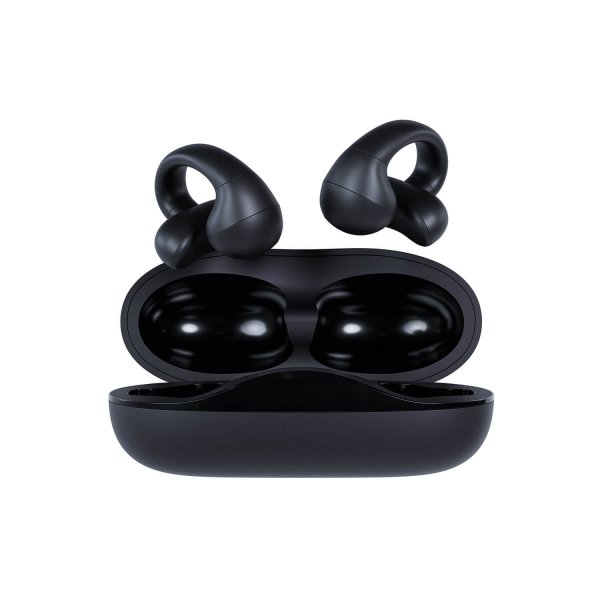 Happy Plugs langattomat avoimet nappikuulokkeet, Clip Open Ear Wireless, musta