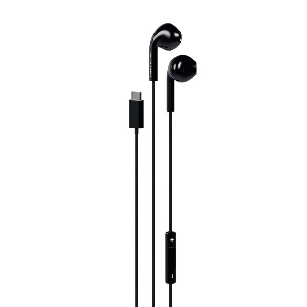 Happy Plugs Langalliset kuulokkeet USB-C Musta