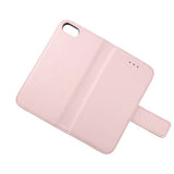 Rvelon iPhone 7/8/SE Suojakotelo, aitoa nahkaa, korttipaikka, vaaleanpunainen