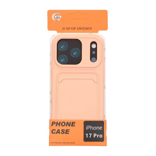 iPhone 17 Pro Kotelot Korttipidike Vaaleanpunainen