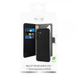 Puro Samsung Galaxy A25 Lompakkokotelo Irrotettava 2-in-1 Musta