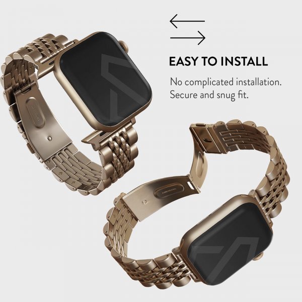 Burga Apple Watch 38/40/41/42mm Metalliranneke Kulta