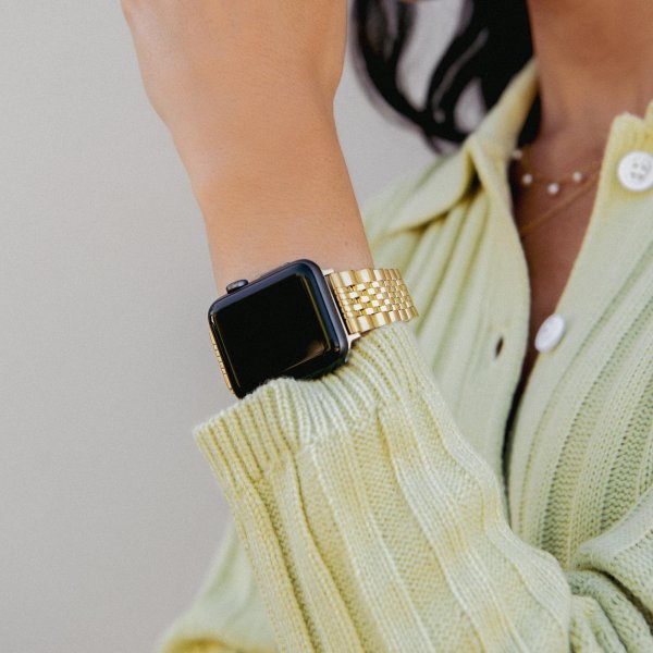 Burga Apple Watch 38/40/41/42mm Metalliranneke Kulta