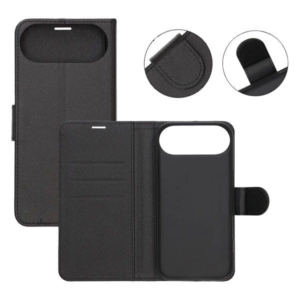 iPhone Air -kotelo telineellä, musta