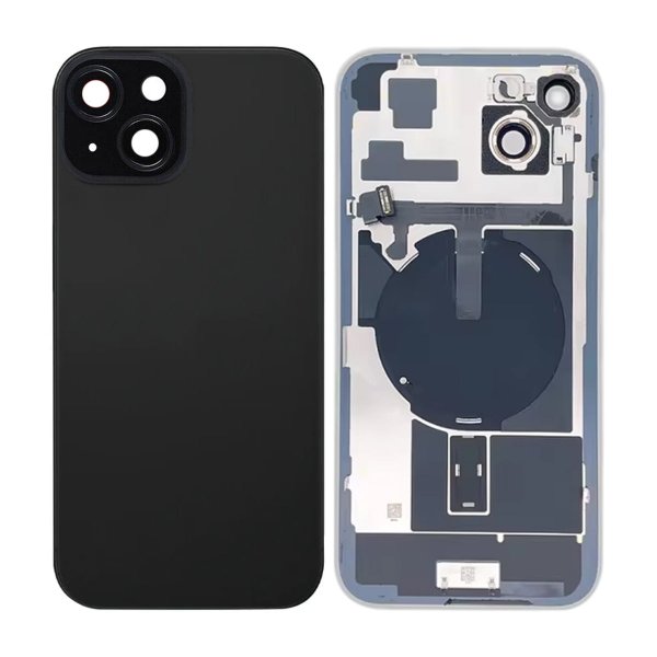 iPhone 15 Plus Takaosa Lasi pienosilla - Musta
