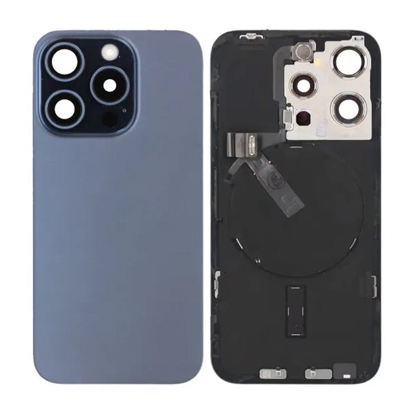 iPhone 15 Pro Takalasi, Täydellinen OEM – Sininen
