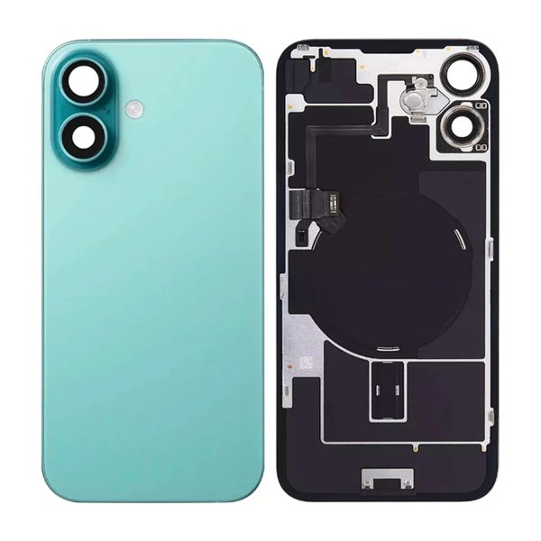 iPhone 16 Plus Takalasi pikkukomponenteilla - Vihreä
