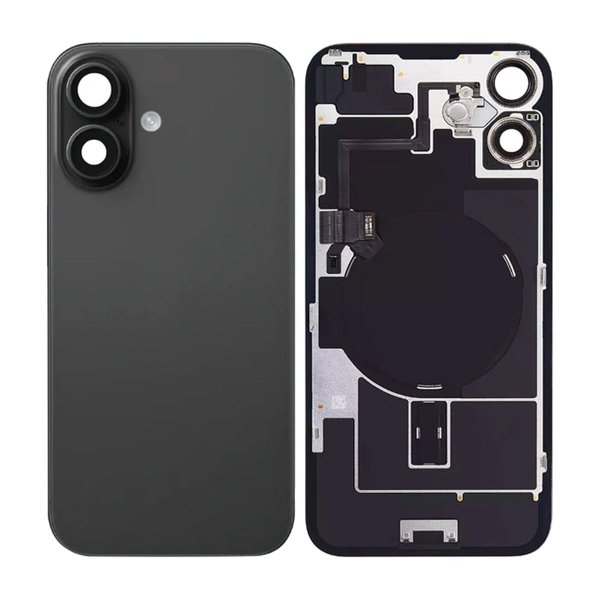 iPhone 16 Takalasi pienosilla - Musta