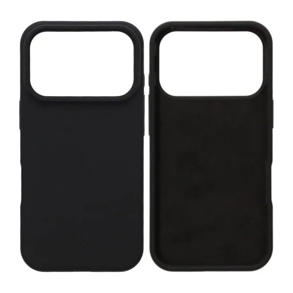 iPhone 17 Pro Kotelo Nestemäinen Silikoni Musta