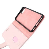 Rvelon iPhone 7/8/SE Suojakotelo, aitoa nahkaa, korttipaikka, vaaleanpunainen