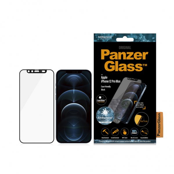 PanzerGlass iPhone 12 Pro Max -näytönsuoja Edge-to-Edge Camslider