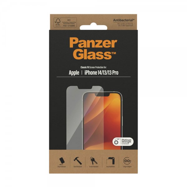 PanzerGlass iPhone 13/iPhone 13 Pro/iPhone 14 -näytönsuoja Classic Fit
