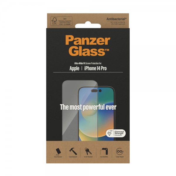 PanzerGlass iPhone 14 Pro Näytönsuoja Ultra-Wide Fit