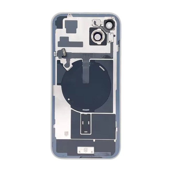 iPhone 15 Plus Takalasi pikkukomponenteilla - Valkoinen