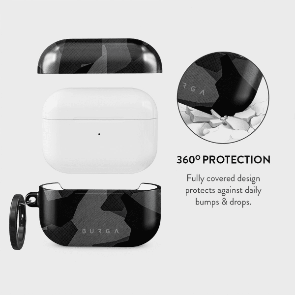 Burga AirPods Pro 2 Kuoret Design Night Black Camouflage