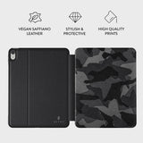 Burga iPad 10.9 (10. sukupolvi)/iPad 11 (A16) Folio-kotelo Night Black Camouflage
