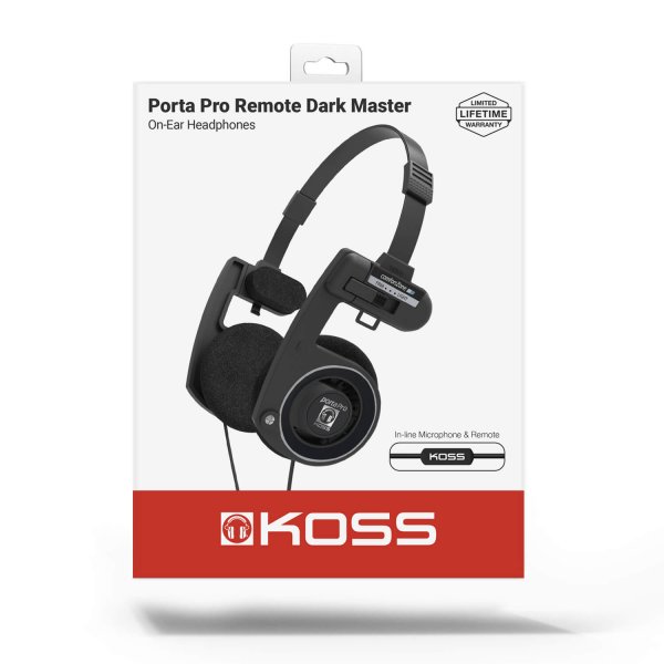 Koss PortaPro 3.0 On-Ear Mic Remote Dark Master -kuulokkeet