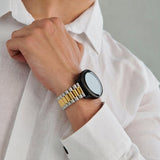 Burga Samsung Galaxy Watch 22mm Ranneke Metalli Hopea Kulta