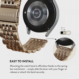 Burga Samsung Galaxy Watch 20mm Ranneke Metalli Kulta