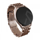 Burga Samsung Galaxy Watch 22mm Ranneke Metalli Ruusukulta