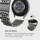 Burga Samsung Galaxy Watch 20 mm ranneke, metalli, hopea