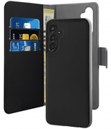Puro Samsung Galaxy A34 5G -suojakotelo, lompakko, irrotettava 2-in-1, musta