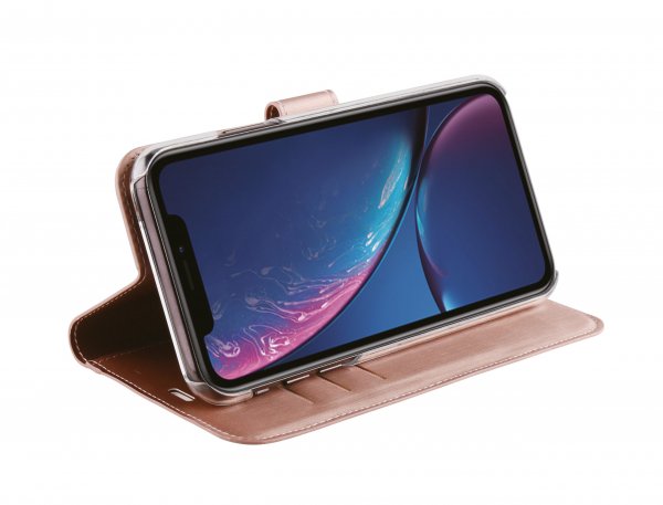 Vivanco iPhone Xr Classic Wallet -suojakotelo, ruusukulta