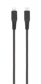 Vivanco-kaapeli Longlife punottu USB-C/Lightning 1,5 m musta