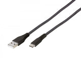 Vivanco Longlife Braided -kaapeli USB-A/USB-C 1,5 m musta