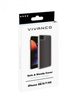 Vivanco iPhone 6/6S/7/8/SE kuori Safe & Steady, läpinäkyvä