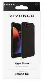 Vivanco iPhone 6/6S/7/8/SE-suojakuori Hype Cover, musta