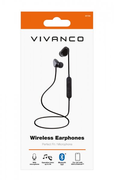 Vivanco Langattomat Kuulokkeet Wireless Earphones Musta