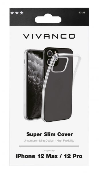 Vivanco iPhone 12/iPhone 12 Pro Kuori Super Slim Cover Läpinäkyvä
