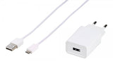 Vivanco Laturi kaapelilla Adaptive Fast Charger Set USB-C 15W 1m Valkoinen