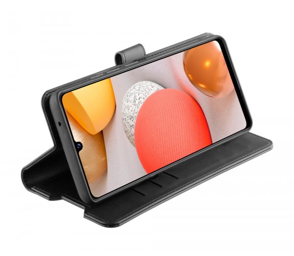 Vivanco Samsung Galaxy A42 5G Kotelo Classic Wallet Musta