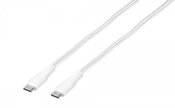 Vivanco Kaapeli Longlife Punottu USB-C/USB-C 0.5m Valkoinen