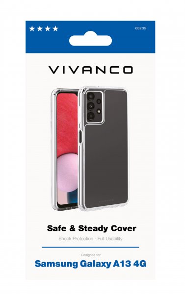 Vivanco Samsung Galaxy A13 4G Kuori Safe & Steady Transparent