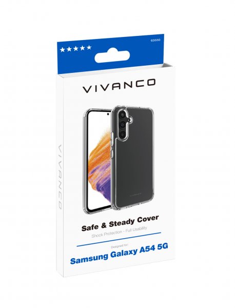 Vivanco Samsung Galaxy A54 5G -suojakuori Safe & Steady Transparent