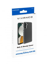 Vivanco Samsung Galaxy A34 5G Kuori Safe & Steady Läpinäkyvä