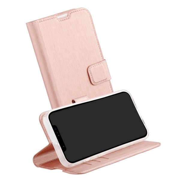 Vivanco iPhone 13/14/15 Kotelo Classic Wallet Ruusukulta