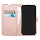Vivanco iPhone 15 Pro -kotelo Classic Wallet Ruusukulta