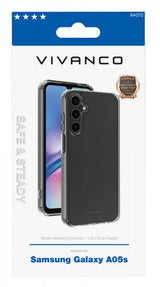 Vivanco Samsung Galaxy A05s kuori Safe & Steady Transparent