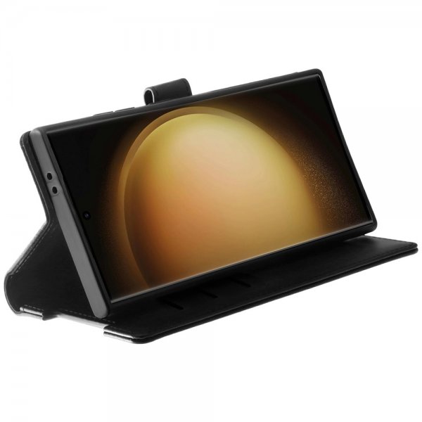Vivanco Samsung Galaxy S24 Ultra -suojakotelo Classic Wallet, musta