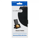 Vivanco Samsung Galaxy S24 Ultra -suojakotelo Classic Wallet, musta