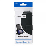 Vivanco Samsung Galaxy S24 -suojakotelo Classic Wallet, musta
