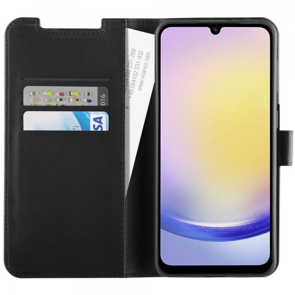 Vivanco Samsung Galaxy A35 Classic Wallet -suojakotelo, musta