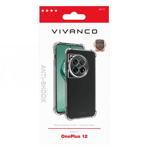 Vivanco OnePlus 12 Kuori Anti-Shock Läpinäkyvä