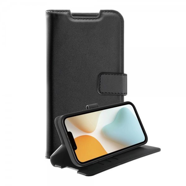 Vivanco iPhone 16./17. Classic Wallet -kotelo, musta