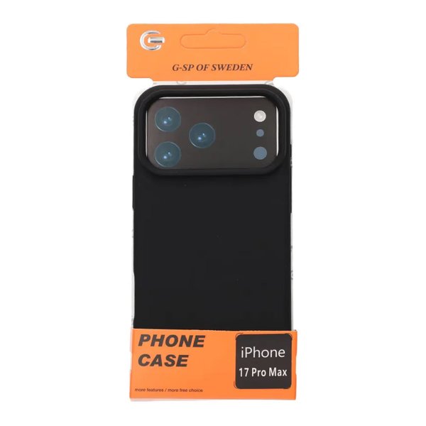 iPhone 17 Pro Max Kuori Liquid Silicone Musta