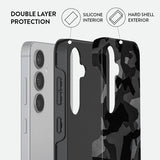 Burga Samsung Galaxy S24 Suojakuori Tough Night Black Camo